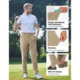 thumbnail image 3 of PULI Men’s Stretch Golf Pants Slim Fit Waterproof Tapered Work Casual Hiking & Travel Pants, 3 of 5