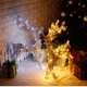 thumbnail image 4 of Mini Reindeer Elk Desktop Ornament Christmas Deer Cart Accessories Wrought Iron Golden Sleigh Cart Table Figures Christmas Gift, 4 of 5