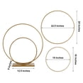 thumbnail image 3 of Efavormart 24" | 16" Gold Double Metal Hoop Wedding Centerpiece, Flower Stand, 3 of 10