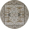 thumbnail image 1 of Ahgly Company Machine Washable Indoor Round Industrial Modern Silver Pink Area Rugs, 7' Round, 1 of 7