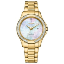 Citizen Women's Eco-Drive Dress Classic Gold-Tone Diamond Watch - EW2642-59D