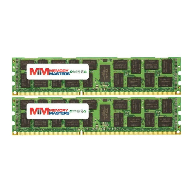 KIT de 64 Go (2 x 32 Go) Compatible pour Powerge Series M520 M620 R620 R820 T620. Gradateur DDR3 Enregistré ECC PC3-10600 Mémoire RAM 1333 MHz à Quatre Rangées. Marque Authentique MemoryMasters