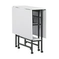 thumbnail image 3 of Sew Ready Metal Folding Rolling Cutting Craft Sewing Table with Storage 36 -inch High in Black and White, 3 of 13