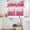Pink White Yellow, variant on Red Marble Kitchen Curtains Sets for Windows 36 Inch Length, Modern Ink Painting Art Abstract Rod Pocket Window Treatments Tier Curtains and Valances Set for Bedroom/Bathroom