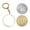 Gold & SIlver, variant on Kasa Style Cryptocurrency Collectors Edition 40mm Crypto Coin Keychain Capsule Set Bitcoin
