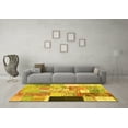 thumbnail image 3 of Ahgly Company Indoor Square Patchwork Yellow Transitional Area Rugs, 4' Square, 3 of 4