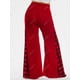 thumbnail image 4 of Pantalones Acampanados de Talla Extra Terciopelo a Cuadros Rosegal  Pantalones de talla grande, 4 of 5