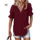 thumbnail image 4 of Minnieouse Blusa holgada para mujer, camisa bonita informal con flores, disfraz de vacaciones en la playa, fiesta de verano, Top fresco, Prendas para la parte del cuerpo rojo M, 4 of 6