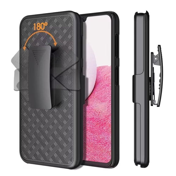 For Samsung Galaxy S20 Hybrid Built-in Kickstand Holster Combo 3in1 Swivel Belt Clip Armor PC Slim Shockproof Cover ,Xpm Phone Case [ Black ]