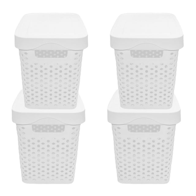 Set de 4 Cajas Organizadoras del Hogar IPP Plástico Blanco