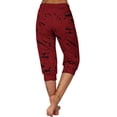 thumbnail image 5 of SHTXOZHI Capri Pants for Women Summer Beach Casual Cropped Pants Elastic Waisted Print Trousers, 5 of 5