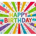 thumbnail image 3 of Colorful Radiant Happy Birthday Banner with Balloons and Confetti Background Party Decoration for Birthday Party Photography Props and Celebrations, 3 of 7