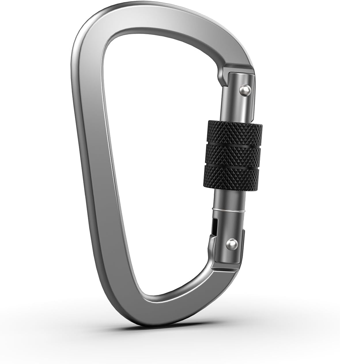 7 Pack Multicolor Aluminum Carabiner Clips With Keyrings & Steel Cables - 3 Inch D-Ring Utility Clips 6 thumbnail image