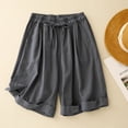 thumbnail image 2 of Shorts for Women Summer Capri Pants Spring Fall Casual Jean Shorts with Pockets M-2XL, 2 of 3