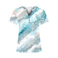thumbnail image 5 of Otvok Fashionable Womens Summer Printed V-Neck T-Shirt Short Sleeve Casual Blouses, 5 of 6