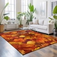 thumbnail image 3 of Area Rugs 3'x5', Fall Carpet Runner Indoor Outdoor Rugs Home Decor Aesthetic, Autumn Modern Country Abstract Maple Leaf Textured Non Slip Mats Washable Accent Rug for Living Room Bedroom, 3 of 8