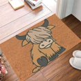 thumbnail image 3 of Felpudo Con Tema De Vaca Felpudo De Entrada Alfombra De Bienvenida Con Alfombra De Cocina Personajes Divertidos Que Se Asoman Por La Puerta Alfombra, 3 of 7