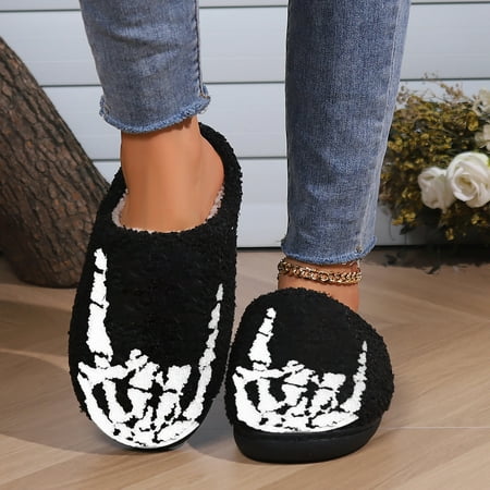 

WZJuhiie 2023 New Cozy Home Skeleton Finger Warm Winter Cotton Slippers