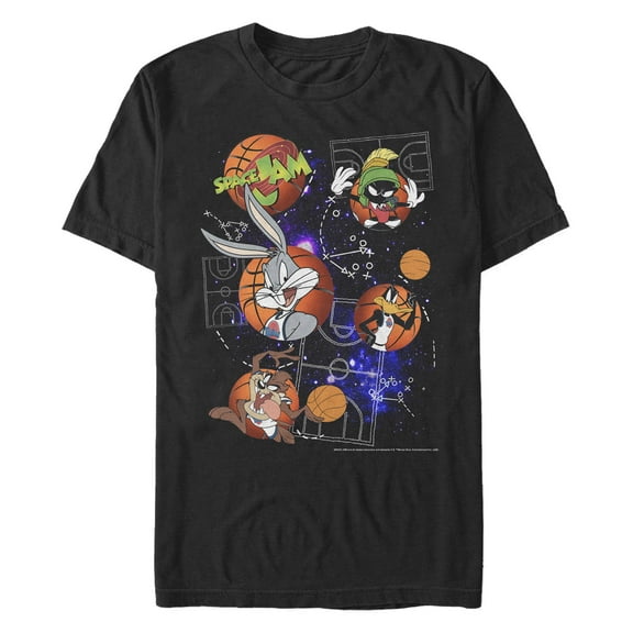 Men's Space Jam Basketball Icons  Graphic T-Shirt