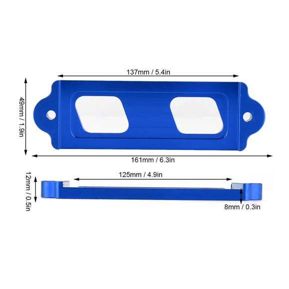 Battery Hold Down Kit, Aluminum Alloy Tie Down Battery Bracket with Hooks for Car Batteries