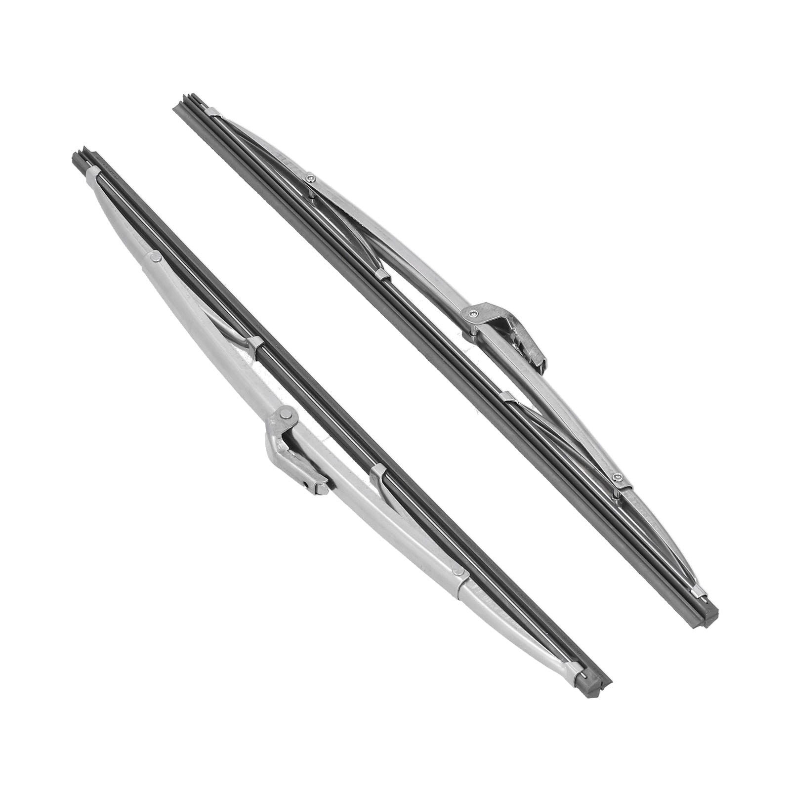 Front Wiper Blades, Windshield Wiper Blade Rubber Polished Silver 30.48cm/12in Stainless Steel Rainproof  for Car