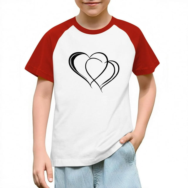 Blusas y camisas de manga corta con cuello redondo para niños y niñas, blusa de manga corta con estampado de cuello redondo