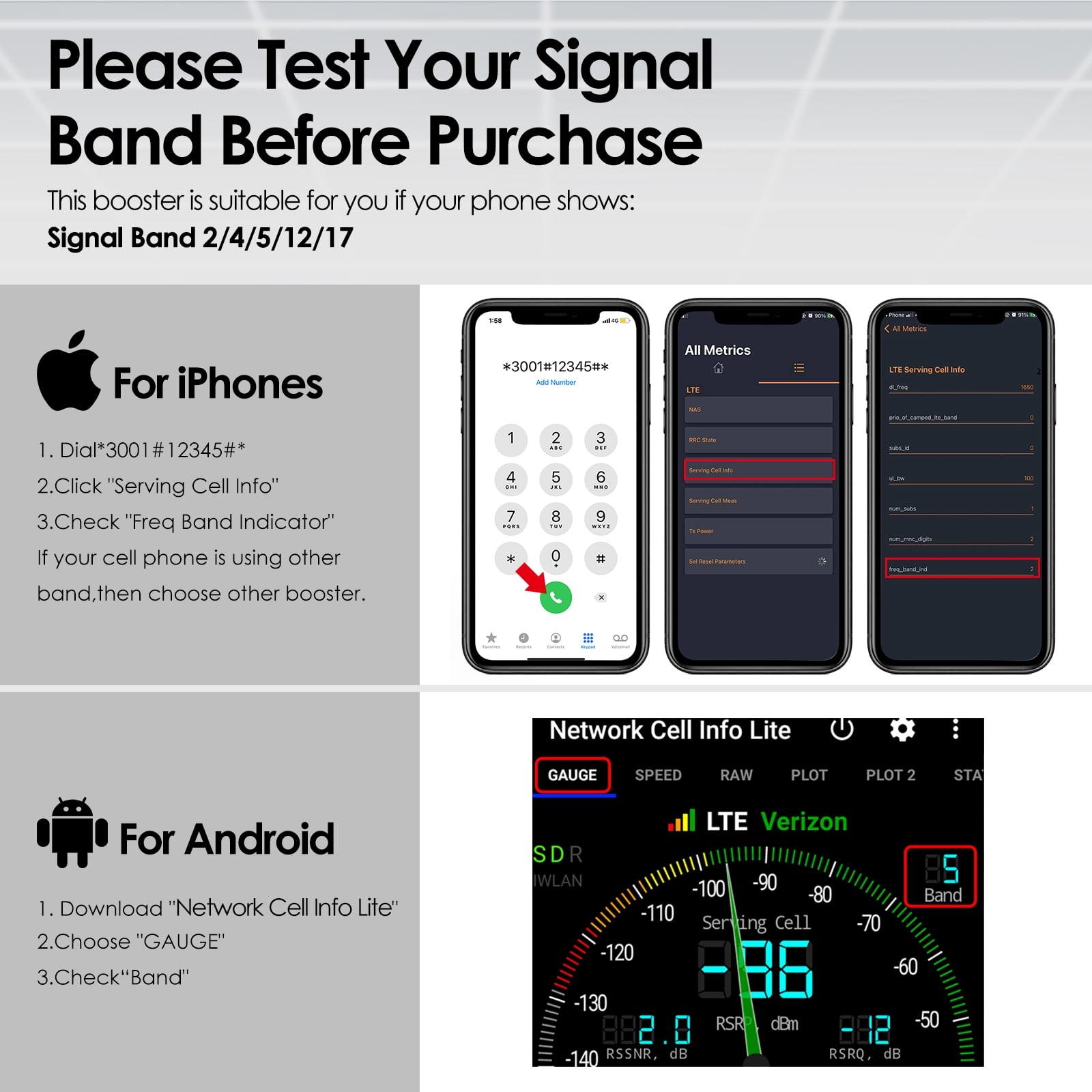 Lintratek Cell Phone Signal Booster for Home, Cell Phone Booster for All U.S. Carriers, Band 2/4/5/12/17 Cell Booster up to 5,500 Sq ft, Boost 3G 4G LTE 5G Voice & Data  | FCC Approved
