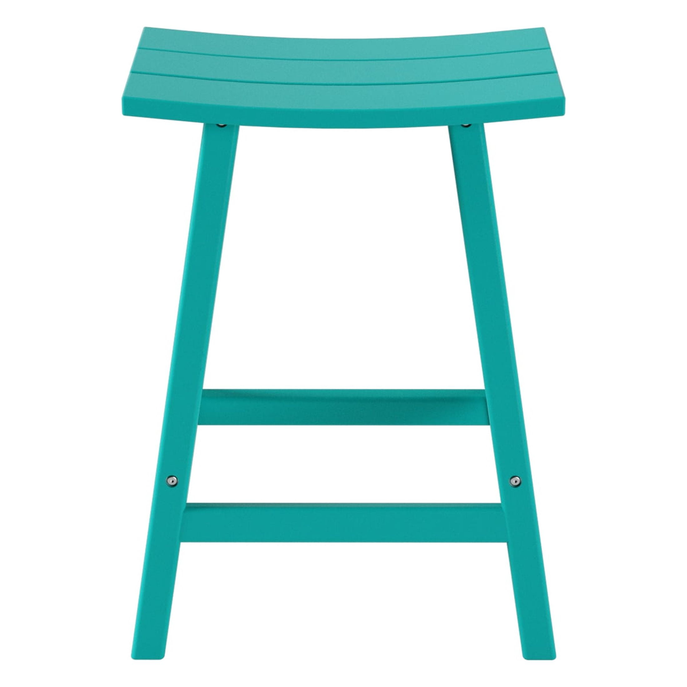 GARDEN 24" Inches Adirondack Plastic Outdoor Bar Stools for Patio, Turquoise