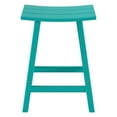 thumbnail image 2 of WestinTrends Malibu HDPE Outdoor Patio 24" Counter Stool Saddle Seat, Turquoise, 2 of 10