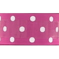 thumbnail image 4 of (2 pack) Offray Ribbon, Shocking Pink with White Polka Dot 1 1/2 inch Grosgrain Polyester Ribbon, 9 feet, 4 of 6