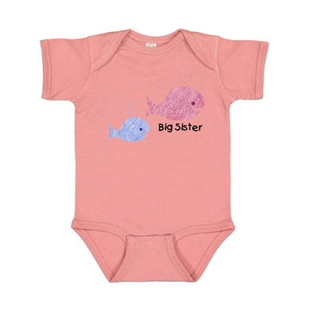 

Inktastic Big Sister with Lil Brother Gift Baby Girl Bodysuit