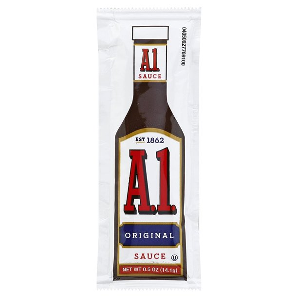 A1 Steak Sauce Single Serve (0.5oz Packets, Pack of 200)