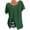 Green, variant on Fall Tops House Blouse Vneck Tshirts Baggy Ruffle Sleeve Women's Solid Color Lock Loose and Comfortable Plus Size Short Sleeved Round Neck Top Blue 2X