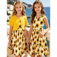 thumbnail image 3 of Lanbubble Girls Dresses Sleeveless Summer Dress with Cardigan for Kids Casual, 9-10 Years, 3 of 6