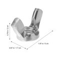 thumbnail image 2 of Hytrove 3 Pcs Écrou à Ailettes Matériel Argent pour Réglage dans les Appareils de Communication, 2 of 6