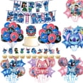 thumbnail image 2 of Lindas decoraciones para fiesta de cumpleaños de Lilo Stitch, globos de Stitch, vajilla desechable, plato, servilleta, fondo para suministros de fiesta para niños, 2 of 5