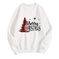 thumbnail image 4 of Womens Christmas Sweatshirts Fleece Lined Warm Pullover Casual Long Sleeve Sweatshirt for Women Loose Casual Stylish Clothes Going Out Tops 01-White XL, 4 of 4