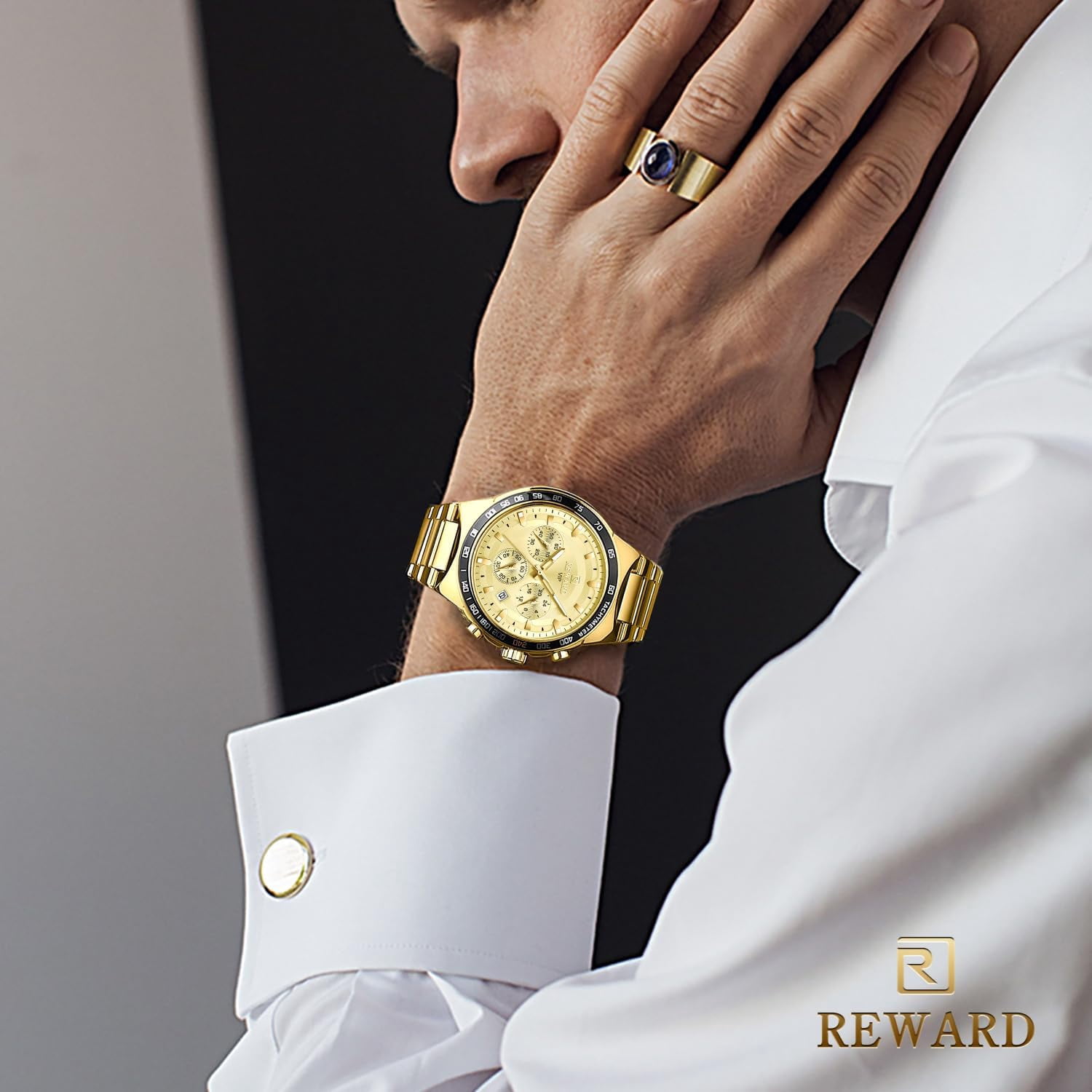 2025 New Design REWARD VIP Business Watches for Men Stainless Quartz Wristwatches Chronograph Luminous Sport Wrist Watch