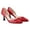 Red, variant on Women's Pumps Low Heels Pointed Closed Toe Kitten Dress Shoes for Women Comfortable Stiletto Heeled Sandals Classic Wedding Party D'Orsay Work Pumps