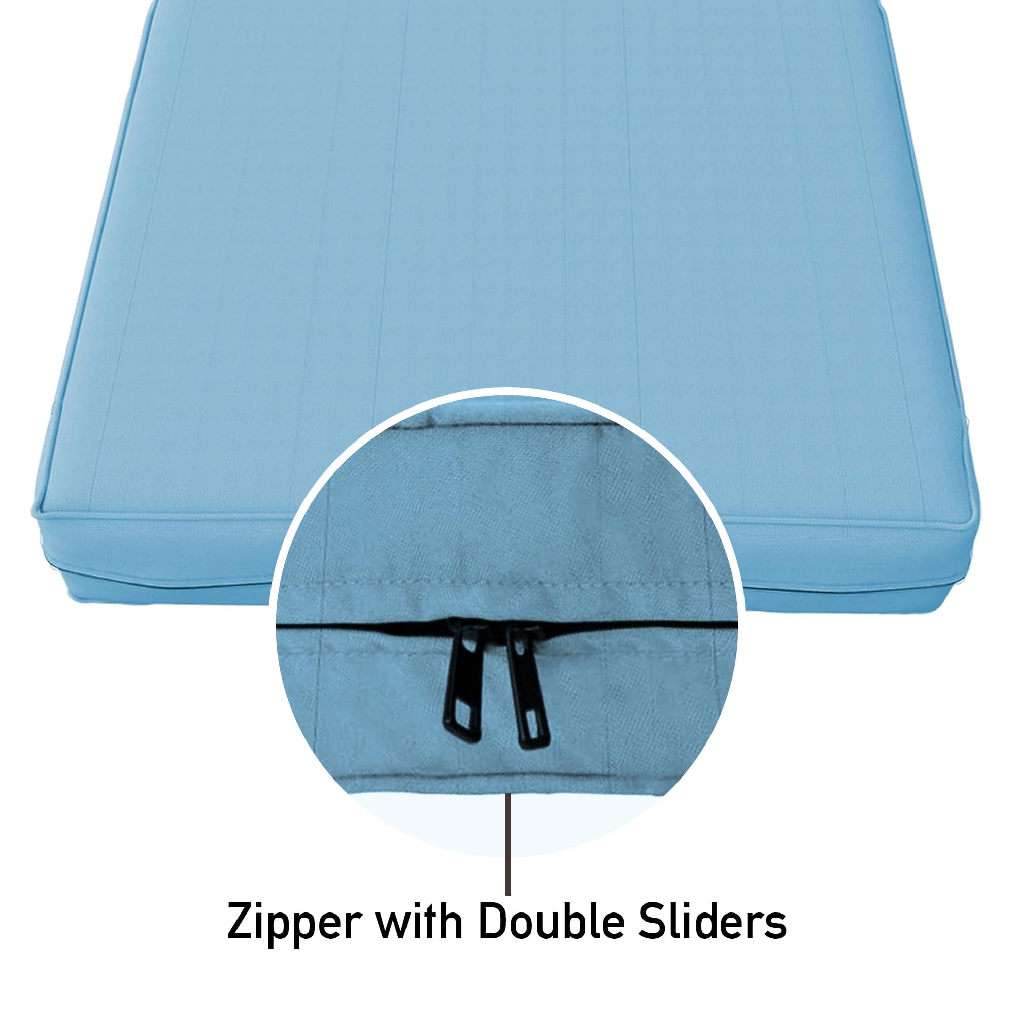Covers&All Sofa Slipcovers – Waterproof Couch Cushion Covers for Patio Furniture, Pack of 2, Sky Blue