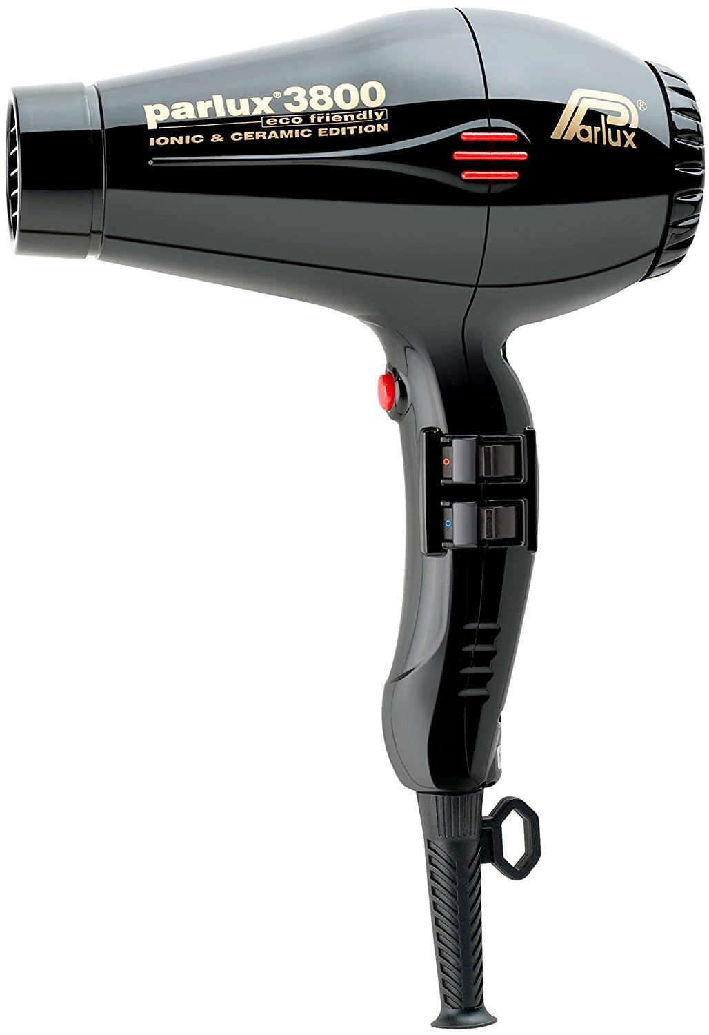 Parlux 3800 Ionic and Ceramic Professional Hair Dryer Black 