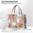 thumbnail image 3 of Large Capacity Tote Bag,Pomeranian Dog and Flower Floral Handbag Fashion Luxury Tote Bag,15.7"x13"x 5.1" Inches,Laptop Compatible, 3 of 6