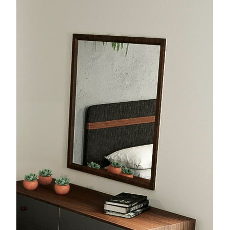 Walnut Veneer Mdf - Modern Walnut Mirror