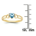 thumbnail image 2 of Primal Gold 14 karat Yellow Gold Aquamarine Birthstone Ring, 2 of 4