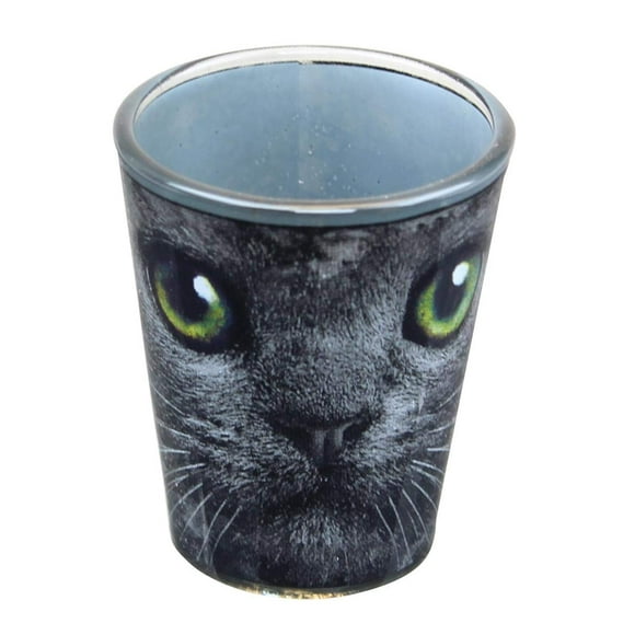 Vaso de chupito JUST FUNKY, gato negro con ojos verdes, 60 ml