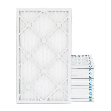 

10x20x1 MERV 8 ( MPR 600 FPR 5-6 ) 1 Air Filters for AC & Furnace. Case of 12. Exact Size: 9-1/2 x 19-1/2 x 3/4