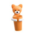 thumbnail image 1 of Porta cepillo de dientes Soporte Para Cepillos De Dientes Para Niños Montado En La Pared, Sin Perforaciones, Para Viajes, Niños, Niños, Naranja, 1 of 7