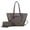 Pewter, variant on Alexandra Vegan Leather Women's Tote Handbag & Wallet 2-Piece Set by Mia K. - Seafoam