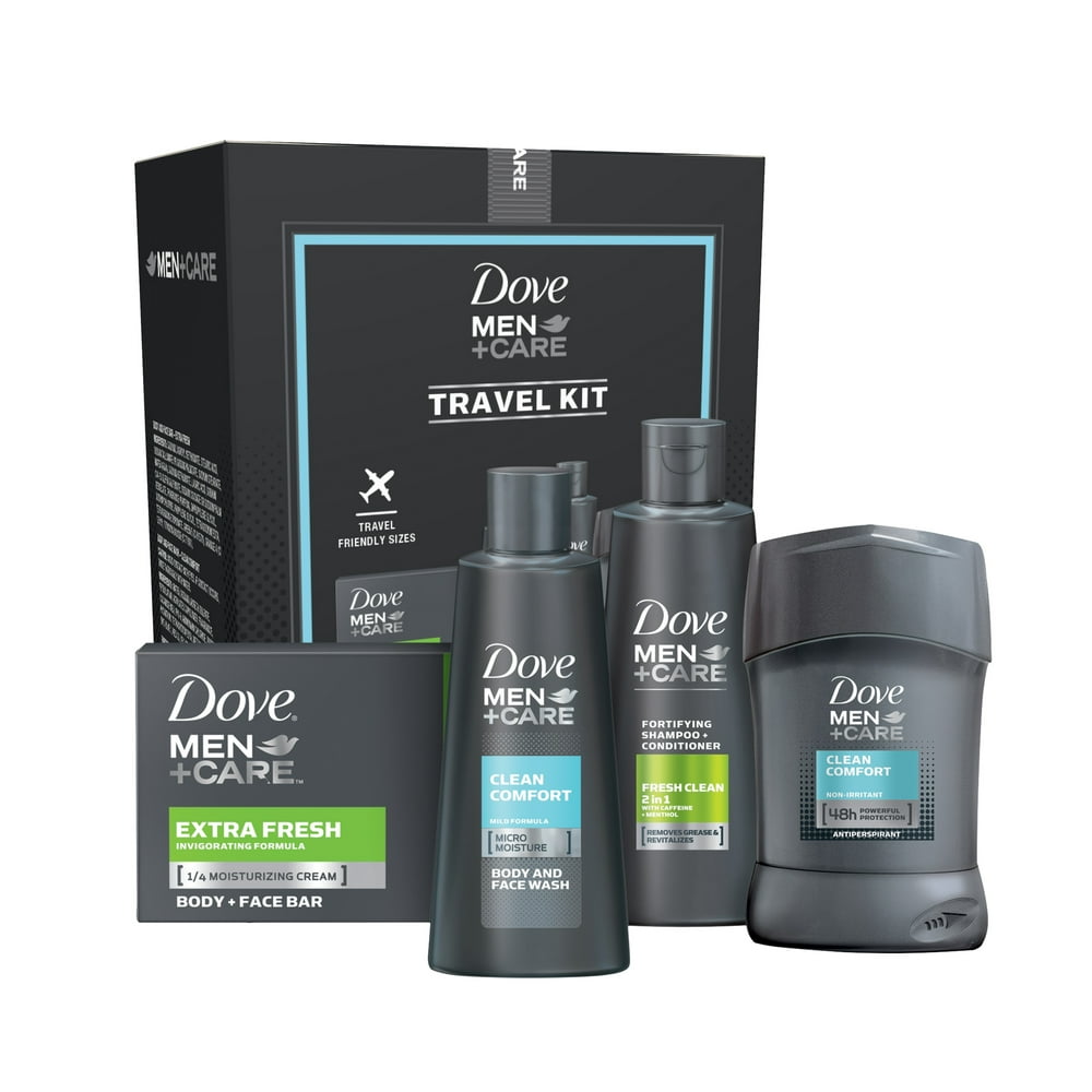 Dove Mencare 4 Pc Travel Skin Care T Set Fresh And Clean Bar Soap