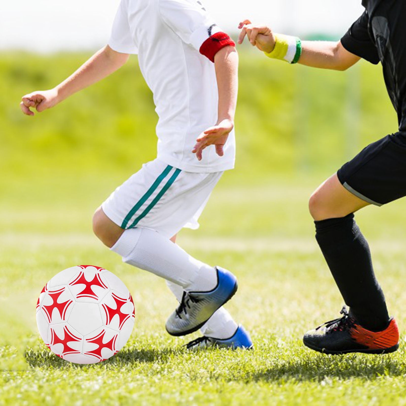 YIFAEUX Professional Foot Ball for Adults Teens Size 5 Official Football Outdoor Sports Training Soccer Ball Waterproof PVC Elastic Football for Exams Training & Competitions